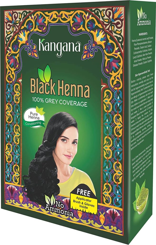 Kangana Black Henna natural hair dye with no ammonia