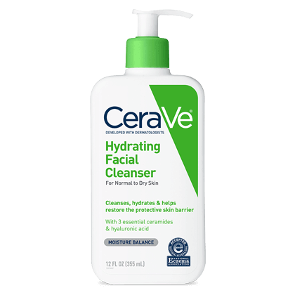 CeraVe Hydrating Facial Cleanser for acne prone skin