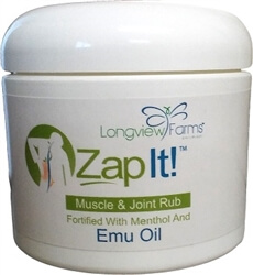 Longview Farms Zap It! Muscle and Joint Rub Emu Oil 