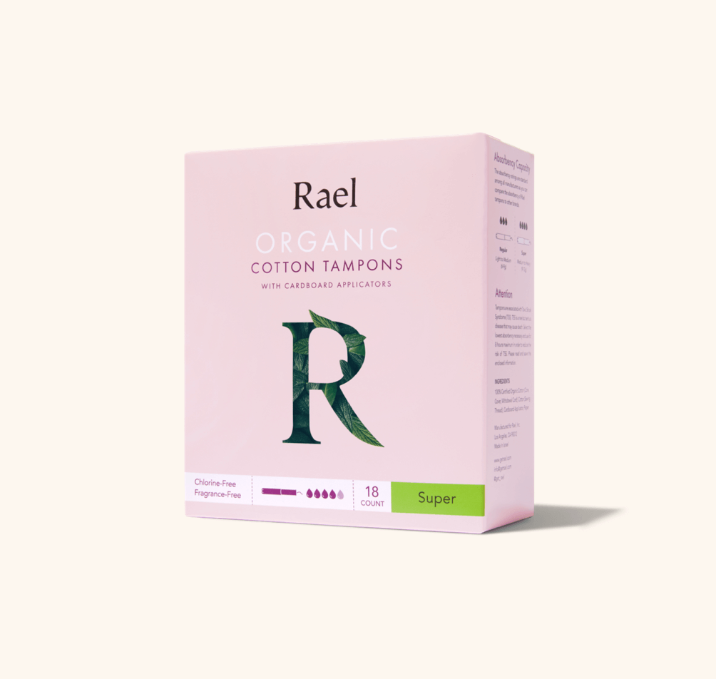 Rael Organic Cotton Tampons with Cardboard Applicators