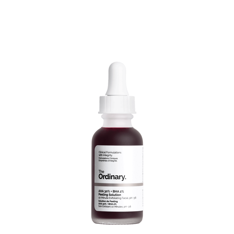 The Ordinary AHA 30% + BHA 2% Peeling Solution at home chemical peel