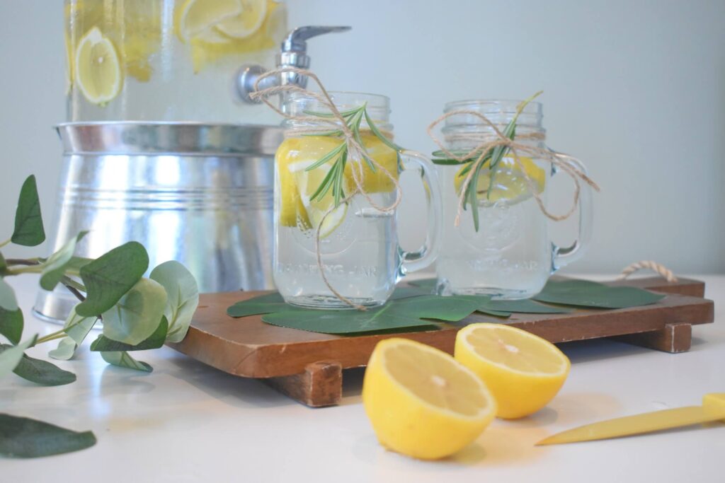 lemon and lemon water