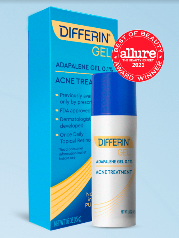 Differin Adapalene Gel 0.1% Prescription Strength Retinoid Acne Treatment