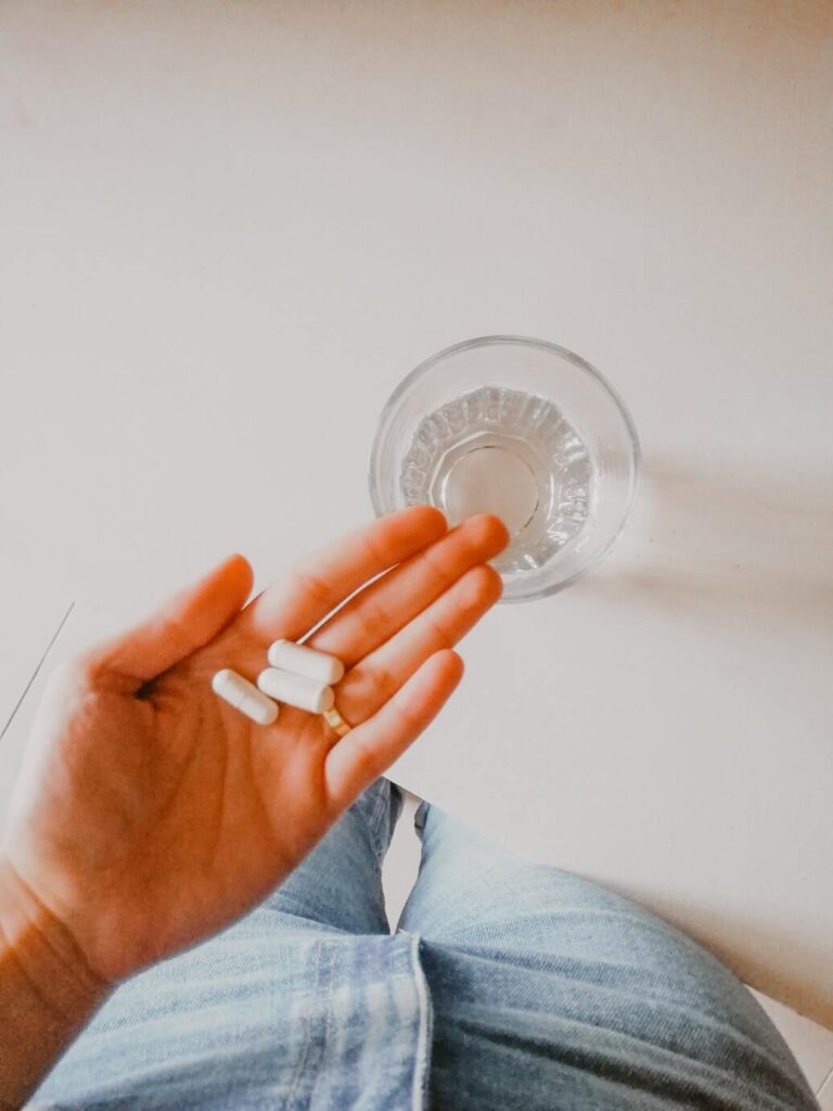 pills on a hand