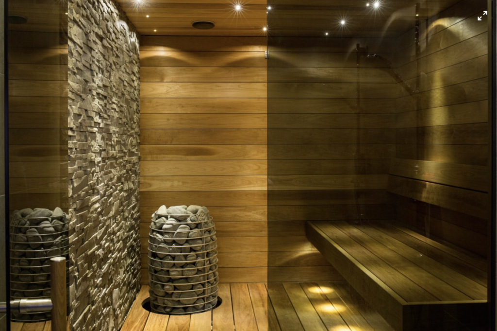 inside a sauna