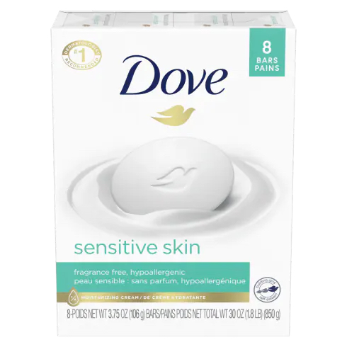 Dove Sensitive Skin Unscented Beauty Bar