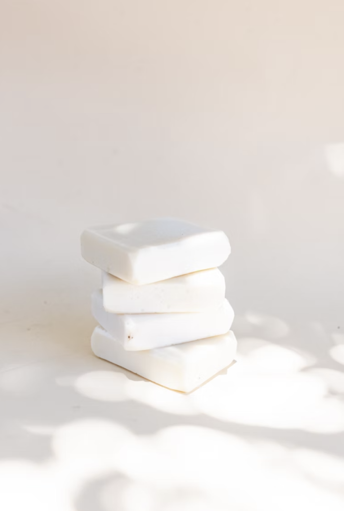 stack of white soap