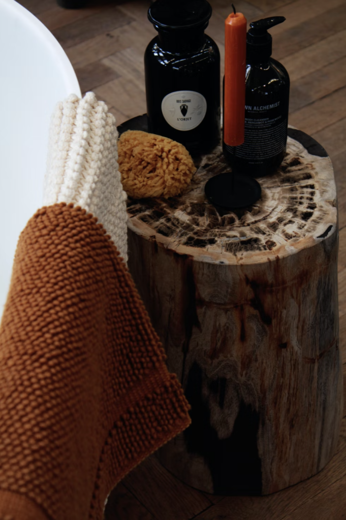 toiletries on a table